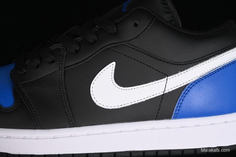 Nike Air Jordan 1 Low Retro Basketball Shoes in Black/Blue - 553558-042