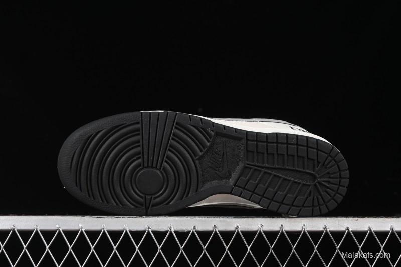 Nike SB Dunk Low Dior Collection - Beige Grey Black Swoosh Anniversary High-End Custom Low-Top Casual Skate Shoes - XD6188-041