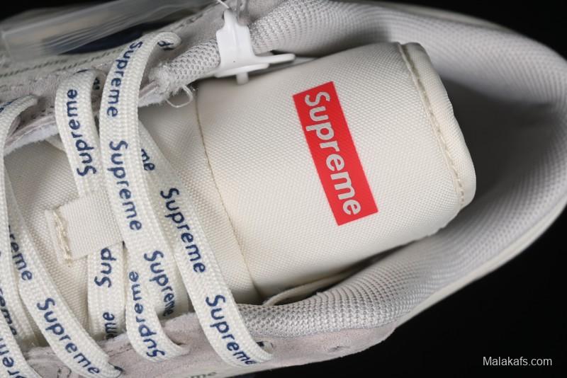 Nike Air Jordan 1 Low Supreme Collaboration - Pig Grey Print Custom Retro Basketball Shoes - LJ6688-009