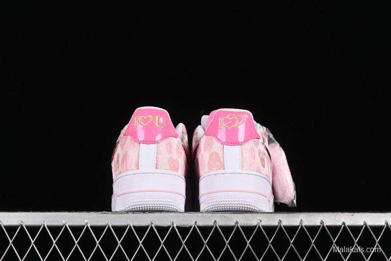 Nike Air Force 1 '07 Low Valentine's Day Limited Edition Pink Bear Sneakers - DH2920-111