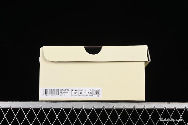 Nike Travis Scott x Fragment Design x Air Jordan 1 Low OG SP AJ1 Supreme Collaboration - White Navy Blue Low Top Casual Sneakers - XZ116