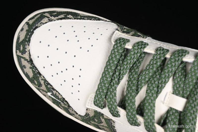 Nike SB Dunk Low Dior Collaboration - Navy Blue Pattern Anniversary High-End Custom Low-Top Casual Skate Shoes - XY1688-005