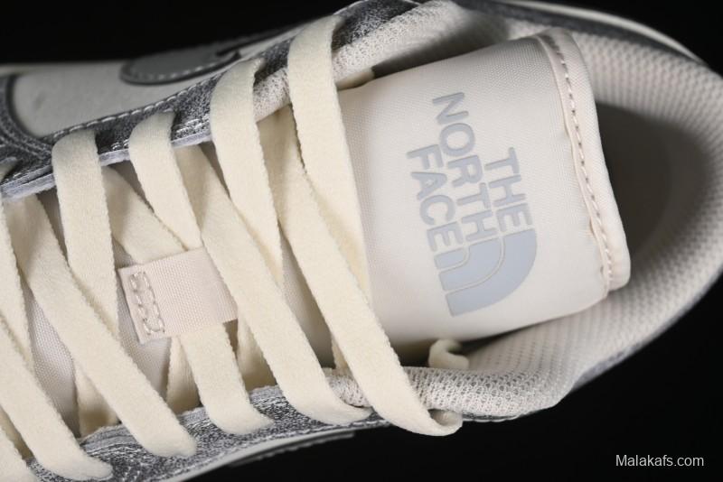 Nike Air Jordan 1 Low AJ1 The North Face Collaboration - Rock Gray High-End Custom Retro Basketball Shoes DC2024-023