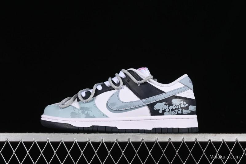 Nike Dunk Low Retro SB Graffiti Strap Casual Skate Shoes - FB9109-401