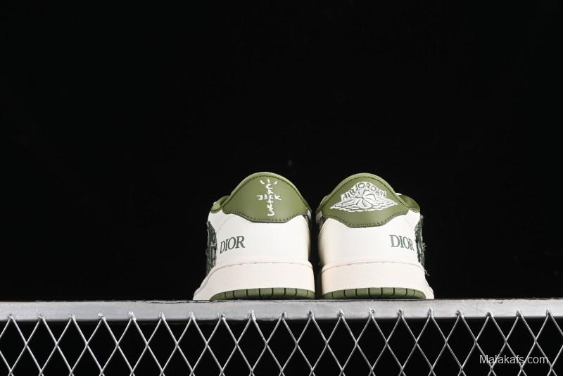 Nike Travis Scott x Fragment Design x Air Jordan 1 Low OG SP AJ1 Retro Sneakers - DM6688-605