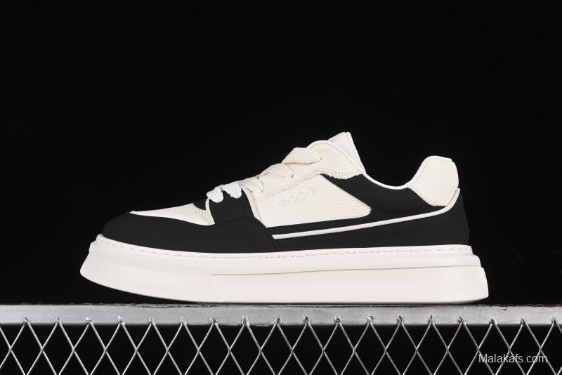 ECCO 2024 New Fashion Simple Versatile Genuine Leather White Sneakers - 61881301001