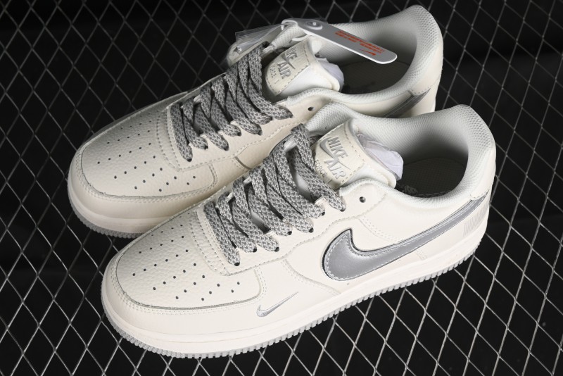 Nike Air Force 1 '07 Low QR Code Light Grey Starry Casual Sneakers - CU1836-963
