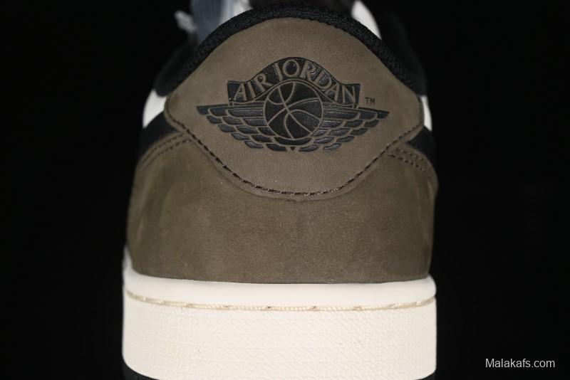 Nike Air Jordan 1 Low AJ1 Retro Basketball Shoes with Mocha Suede Accents - CZ0790-102