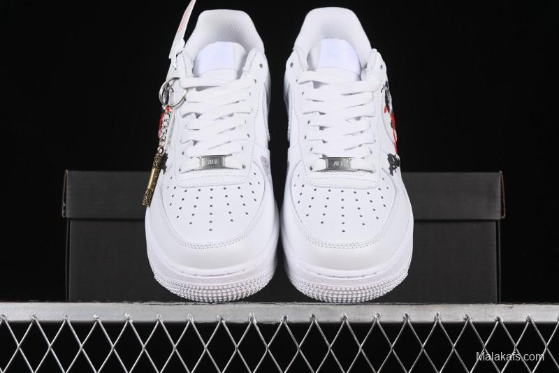 Nike Air Force 1 '07 Low Black Myth Wukong Custom Spray Paint Gift Box Low-Top Casual Sneakers - ZH0316-043