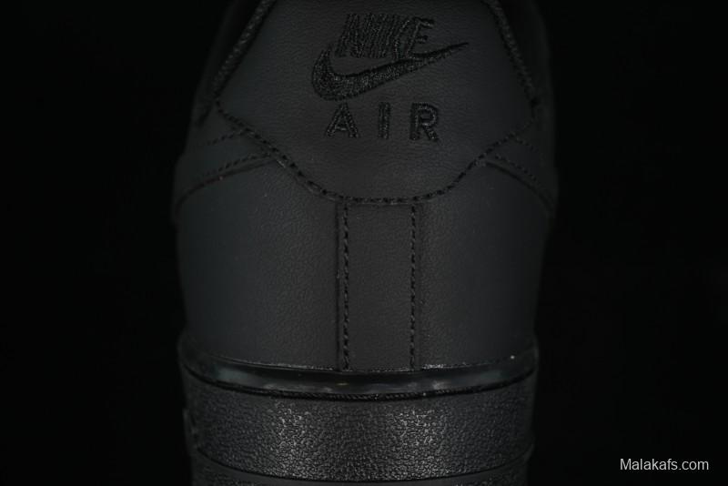 Nike Air Force 1 '07 Low LV Custom All Black Casual Sneakers - 315122-101