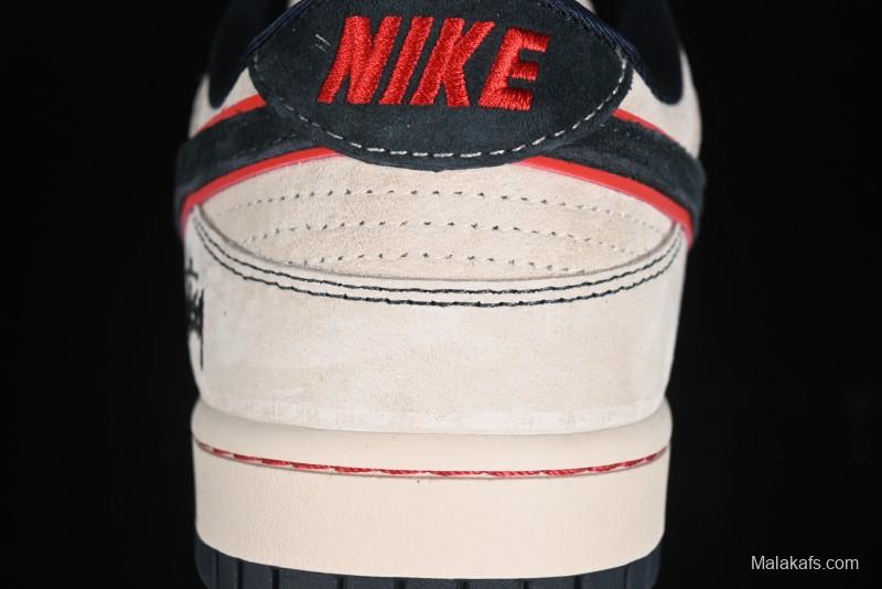 Nike SB Dunk Low Stussy Collaboration - Anniversary High-End Custom Low-Top Casual Skate Shoes - DQ1098-520