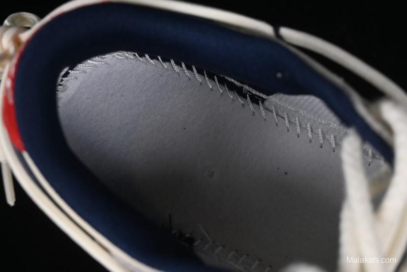 Nike SB Dunk Low Stussy Collaboration - Lace-Up Off White Navy Swoosh Anniversary High-End Custom Low-Top Casual Sneakers - SJ2068-308