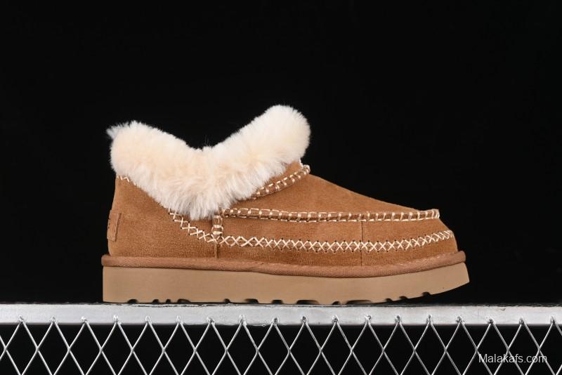 UGG Classic Ultra Mini Alpine Short Boots with Genuine Shearling Lining - 1158224