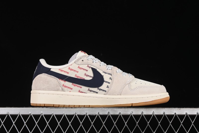 Nike Travis Scott x Fragment Design x Air Jordan 1 Low OG SP AJ1 Supreme Collaboration - JH6088-613