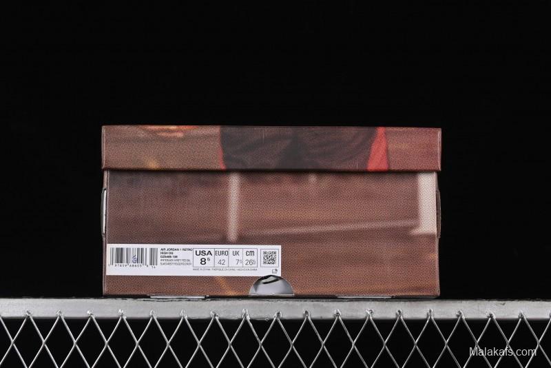 Nike Air Jordan 1 High OG Retro Basketball Shoes with Black Toe Design - DZ5485-106