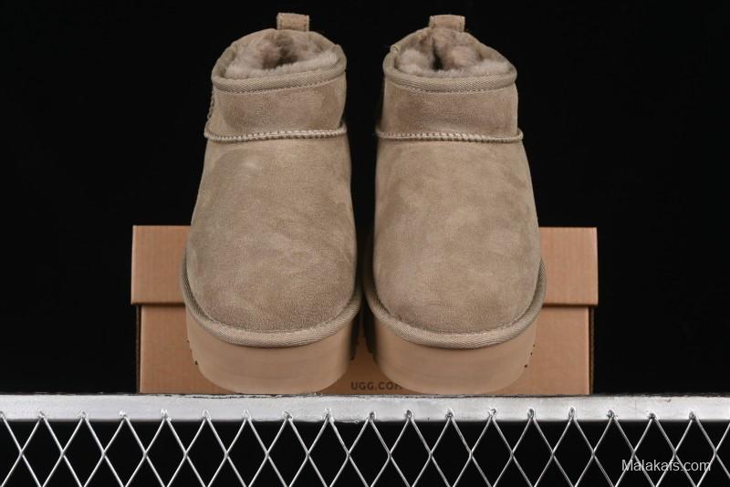 UGG Classic Ultra Mini Platform 3CM Short Boots with Genuine Shearling - 1135092