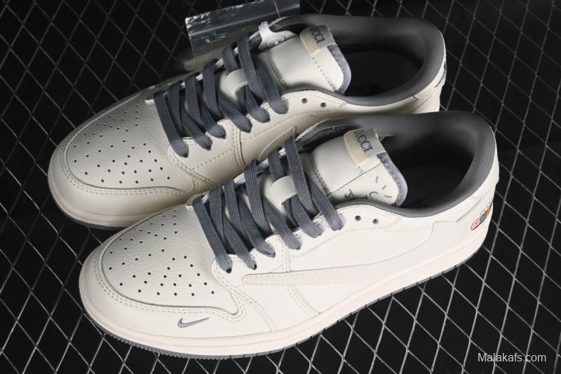 Nike Travis Scott x Fragment Design x Air Jordan 1 Low OG SP AJ1 Low Top Casual Sneakers - DM6688-607