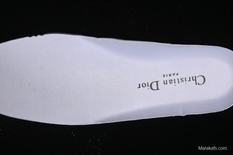 Dior Chrono Round Toe Lace-Up Lifestyle Casual Running Sneakers - 6865 WHITE BLACK