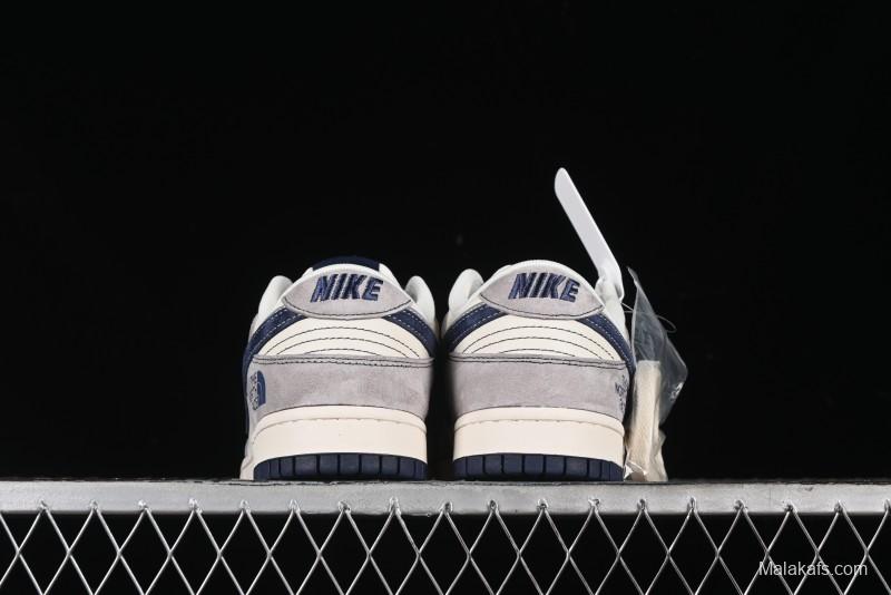 Nike SB Dunk Low The North Face Collaboration - Grey Pig Eight Blue Hook Anniversary High-End Custom Low-Top Casual Skate Shoes - SJ1089-010