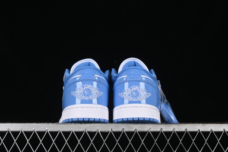 Nike Air Jordan 1 Low AJ1 Patent Blue Casual Sneakers - FZ2138-114