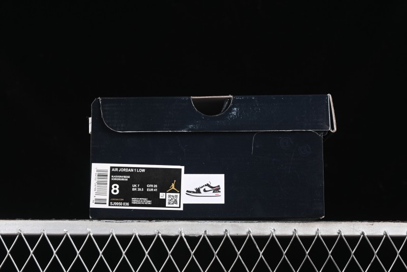 Nike Air Jordan 1 Low AJ1 Dior Collaboration - White Black Red Label Retro Basketball Shoes - SJ9950-036