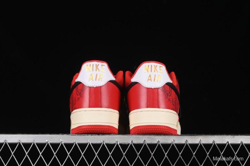 Nike Air Force 1 '07 Low Custom Wedding Sneakers with Chinese Style Elements - FN7439-133