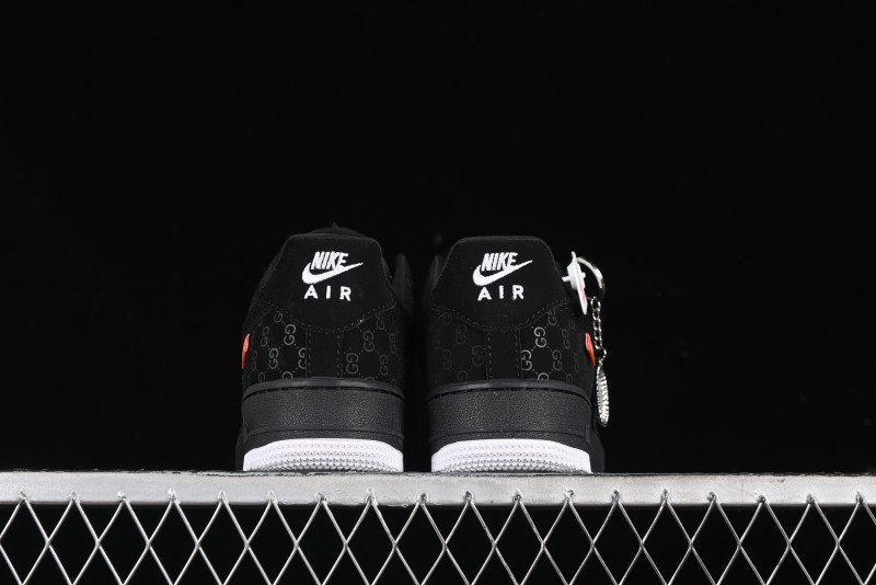 Nike Air Force 1 '07 Low Gucci Bear Collaboration - Midnight Black Low-Top Casual Sneakers - KK1988-007