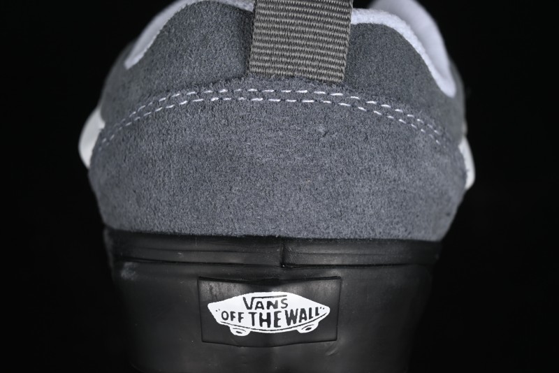 Vans Knu Skool Dark Grey Black Sole Versatile Casual Slip-Resistant Cushioned Platform Sneakers - VN000D22PWT