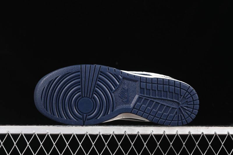 Nike SB Dunk Low LV Collaboration - Light Blue Denim Print Anniversary High-End Custom Low-Top Casual Skate Shoes - XB3802-359