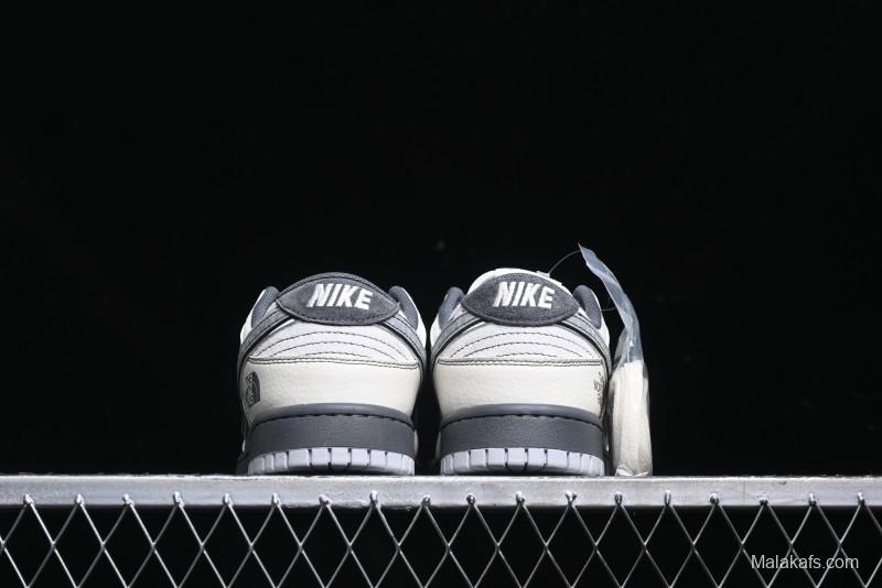 Nike SB Dunk Low The North Face Collaboration - Grey White Anniversary High-End Custom Low-Top Casual Skate Shoes - XX3186-202