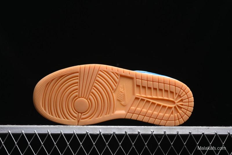 Nike Air Jordan 1 Low AJ1 White Blue Low-Top Casual Sneakers - DC0774-104