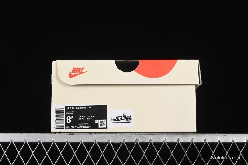 Nike SB Dunk Low Stussy Collaboration - Embroidered Black Swoosh Anniversary Custom Low-Top Casual Sneakers - MM1089-034