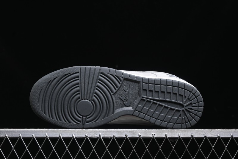 Nike SB Dunk Low Stussy Collaboration - Patchwork Grey Swoosh Anniversary Custom Low-Top Casual Skate Shoes - SF1029-403