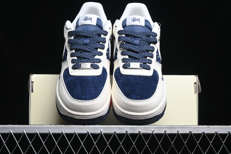 Nike Air Force 1 '07 Low Stussy Collaboration - White Black Sneakers - XZ6188-728