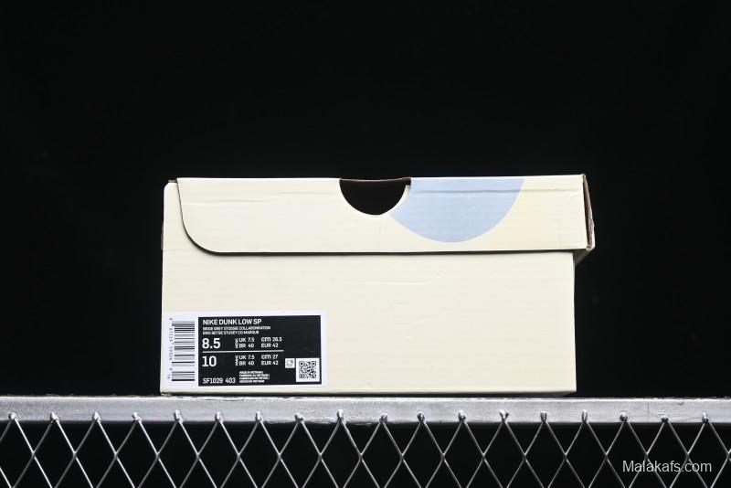 Nike SB Dunk Low Stussy Collaboration - Patchwork Grey Swoosh Anniversary Custom Low-Top Casual Skate Shoes - SF1029-403