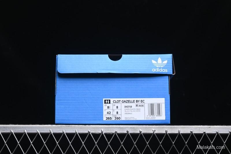 Adidas Clot x Ad Originals Gazelle Indoor Retro Casual Slip-Resistant Wear-Resistant Low-Top Sneakers - IH3719