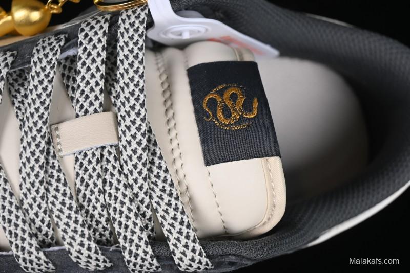 Nike SB Dunk Low Supreme Snake Year Collaboration White Hook Anniversary High-End Custom Low-Top Casual Skate Shoes - DM6868-016