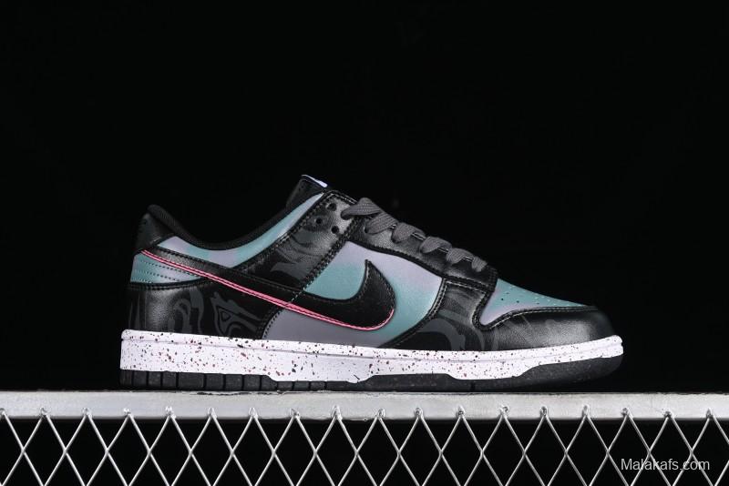 Nike Dunk Low Panda Prank Universe Exploration - Black Purple SB Strap Low Top Casual Skate Shoes - DV0831-002