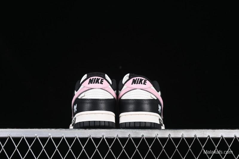 Nike SB Dunk Low Butterfly Bow Black White Pink Low-Top Casual Skate Shoes - BP1220-009