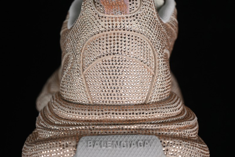 Balenciaga Phantom Sneaker Champagne Gold Full Diamond Trend Running Shoes - W3XL59645