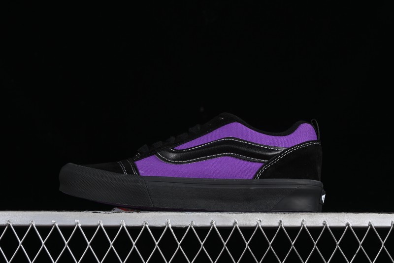 Vans Classics Knu Skool Black Purple Slip-On Shoes - VN0009QCSWE