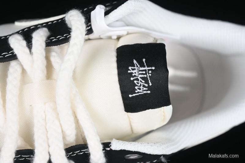 Nike Air Force 1 '07 Low Stussy Collaboration - Beige Black with Red Tab Low-Top Casual Sneakers - SJ6698-014