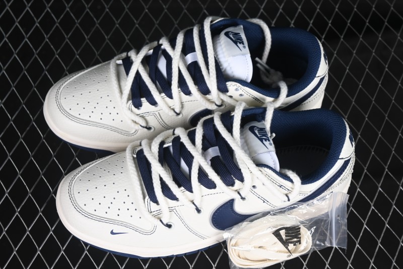 Nike SB Dunk Low Supreme Collaboration - Light Blue Mini Swoosh Anniversary Customized Low-Top Casual Skate Shoes - XX2025-568
