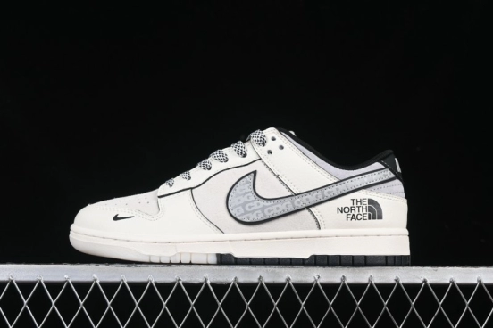 Nike SB Dunk Low The North Face x CDG Triple Collaboration Black Letter Grey Swoosh Anniversary Custom Low-Top Casual Skate Shoes - DM6868-029
