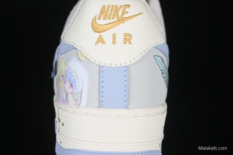 Nike Air Force 1'07 Low "Cherub" Anime Hand-Painted Doodle Low-Top Casual Sneakers - DB3301-711