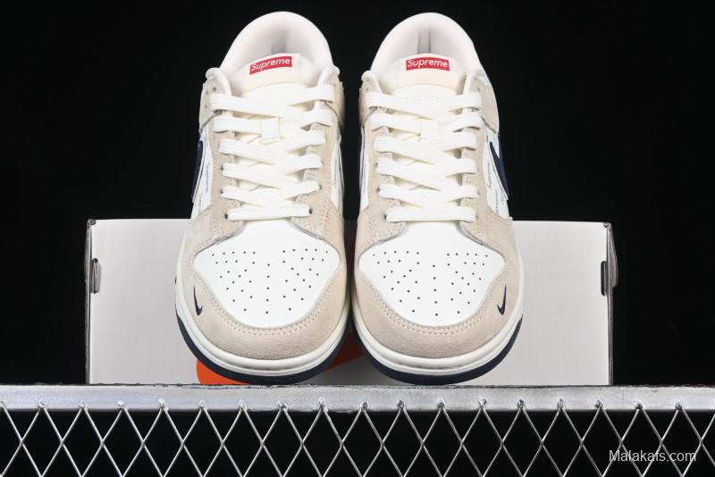 Nike SB Dunk Low Supreme Collaboration - Cream Coffee Anniversary High-End Custom Low-Top Casual Skate Shoes - AG3702-850