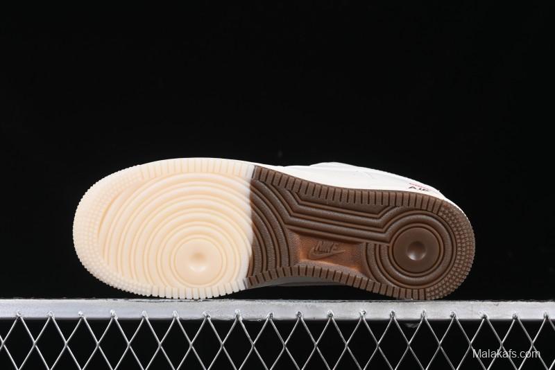 Nike Air Force 1 '07 Low Supreme Collaboration - Beige/Brown Colorway Low-Top Casual Sneakers BB7577-215