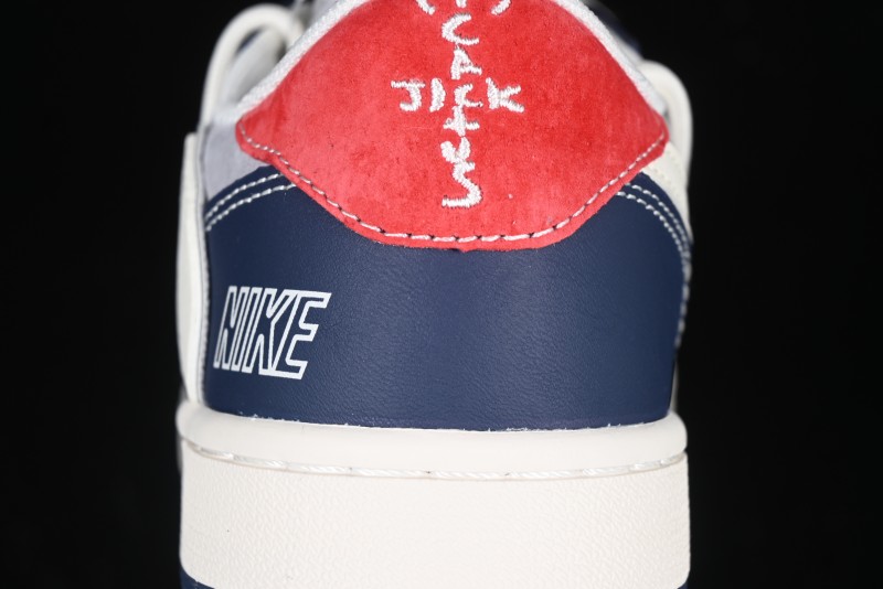 Nike Travis Scott x Fragment Design x Air Jordan 1 Low OG SP AJ1 Graffiti Drawstring Low-top Casual Sneakers - XS3186-203
