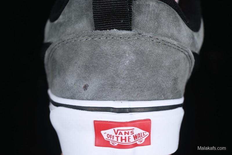 Vans Knu Skool Low-Top Retro Casual Vulcanized Sneakers in Grey Black - VN0009QCBDS