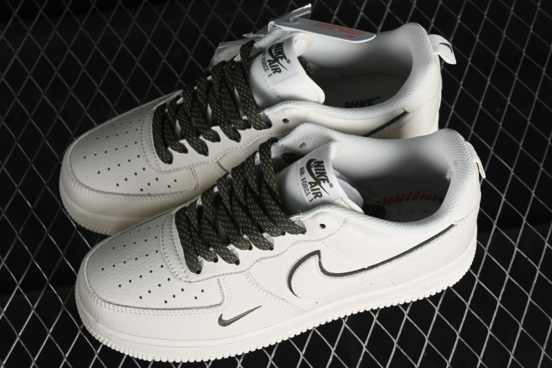 Nike Air Force 1 '07 Low Classic Military Green Mini Swoosh Starry Sky Casual Sneakers - MJ0319-022